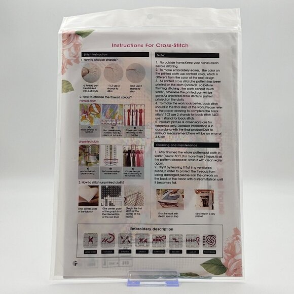 Maydear Small House Landscape Cross Stitch Kit Pre-Printed Fabric - Picture 4 of 5